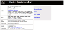 Tablet Screenshot of mastersfencing.com